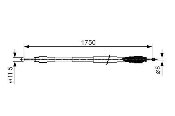 Bosch 1 987 482 018 Seilzug, feststellbremse 1987482018: Kaufen Sie zu einem guten Preis in Polen bei 2407.PL!