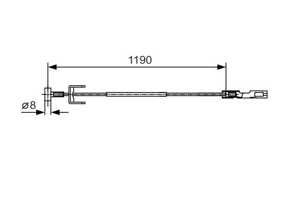 Bosch 1 987 482 043 Трос стояночного тормоза 1987482043: Отличная цена - Купить в Польше на 2407.PL!