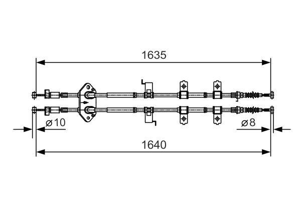 Bosch 1 987 482 054 Трос гальма стоянки 1987482054: Приваблива ціна - Купити у Польщі на 2407.PL!