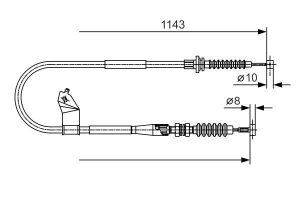 Bosch 1 987 482 055 Feststellbremsseil, links 1987482055: Kaufen Sie zu einem guten Preis in Polen bei 2407.PL!