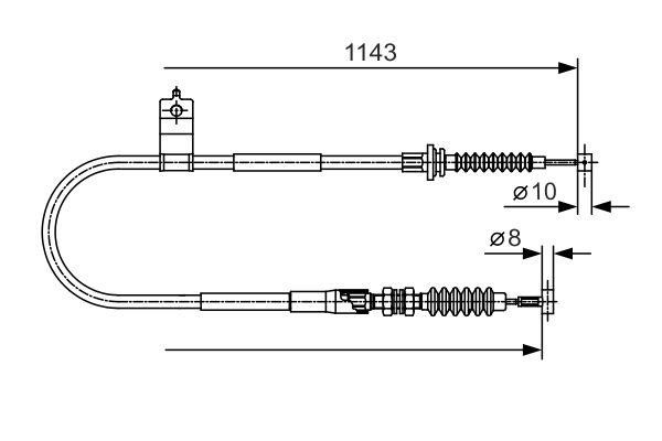 Bosch 1 987 482 056 Трос стояночного тормоза 1987482056: Отличная цена - Купить в Польше на 2407.PL!