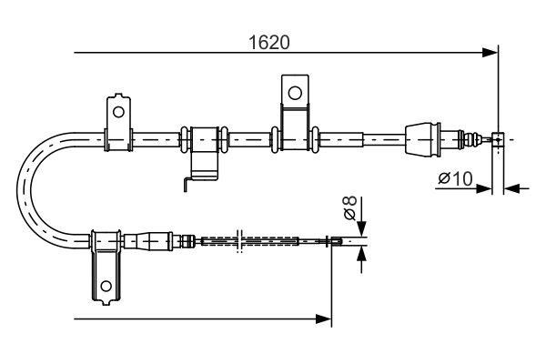 Bosch 1 987 482 071 Feststellbremsseil, rechts 1987482071: Kaufen Sie zu einem guten Preis in Polen bei 2407.PL!