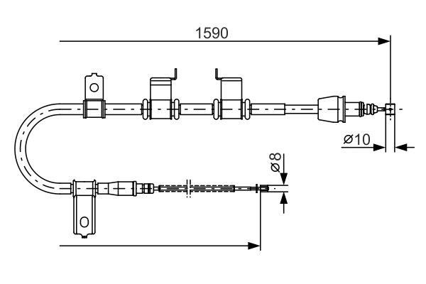 Bosch 1 987 482 072 Трос гальма стоянки, лівий 1987482072: Купити у Польщі - Добра ціна на 2407.PL!