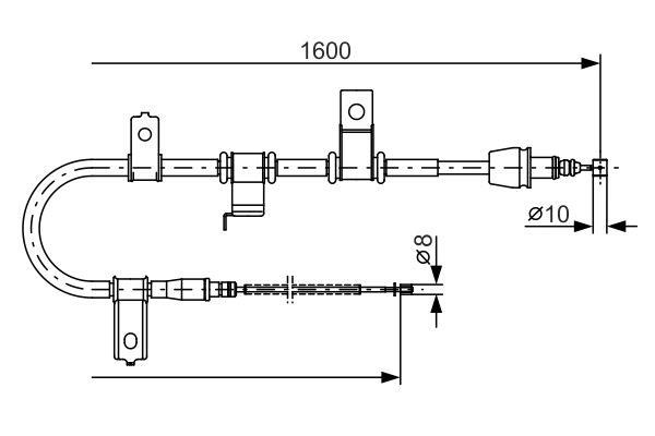 Bosch 1 987 482 073 Трос гальма стоянки, правий 1987482073: Приваблива ціна - Купити у Польщі на 2407.PL!