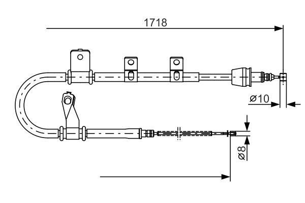 Bosch 1 987 482 075 Linka hamulca ręcznego, prawy 1987482075: Dobra cena w Polsce na 2407.PL - Kup Teraz!