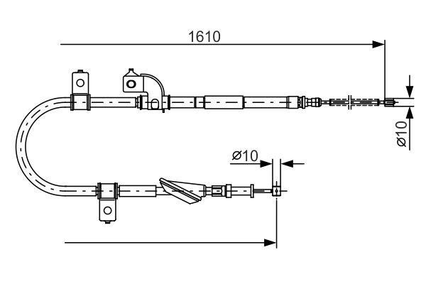 Bosch 1 987 482 079 Трос стояночного тормоза, левый 1987482079: Отличная цена - Купить в Польше на 2407.PL!