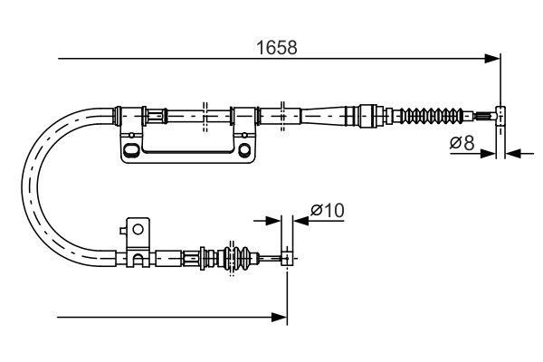 Bosch 1 987 482 100 Трос стояночного тормоза 1987482100: Отличная цена - Купить в Польше на 2407.PL!