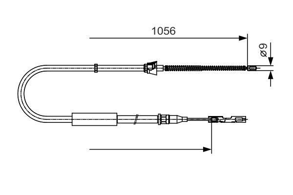 Bosch 1 987 482 125 Трос стояночного тормоза, левый 1987482125: Отличная цена - Купить в Польше на 2407.PL!