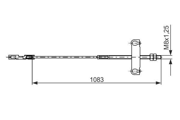 Bosch 1 987 482 194 Cable Pull, parking brake 1987482194: Buy near me in Poland at 2407.PL - Good price!