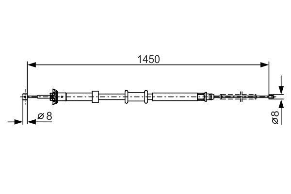 Bosch 1 987 482 199 Трос стояночного тормоза, правый 1987482199: Отличная цена - Купить в Польше на 2407.PL!