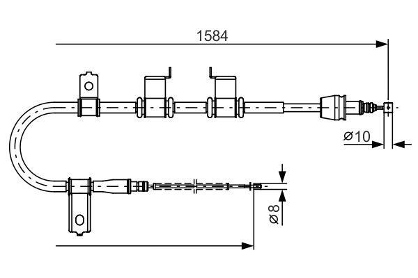 Bosch 1 987 482 223 Feststellbremsseil, links 1987482223: Kaufen Sie zu einem guten Preis in Polen bei 2407.PL!