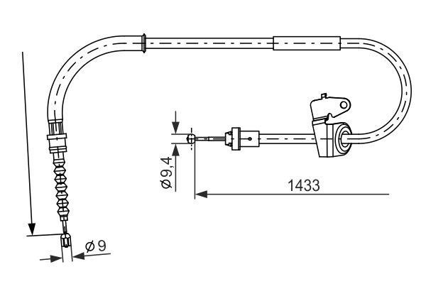 Bosch 1 987 482 231 Трос стояночного тормоза, левый 1987482231: Отличная цена - Купить в Польше на 2407.PL!