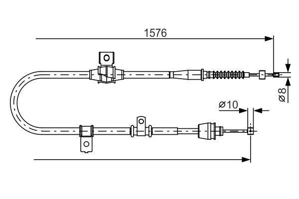 Bosch 1 987 482 270 Трос гальма стоянки 1987482270: Приваблива ціна - Купити у Польщі на 2407.PL!