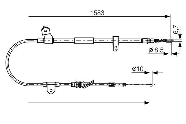 Bosch 1 987 482 296 Трос стояночного тормоза 1987482296: Отличная цена - Купить в Польше на 2407.PL!