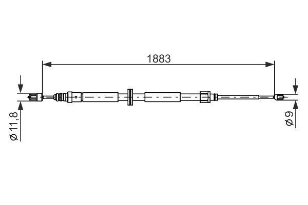 Bosch 1 987 482 302 Seilzug, feststellbremse 1987482302: Kaufen Sie zu einem guten Preis in Polen bei 2407.PL!