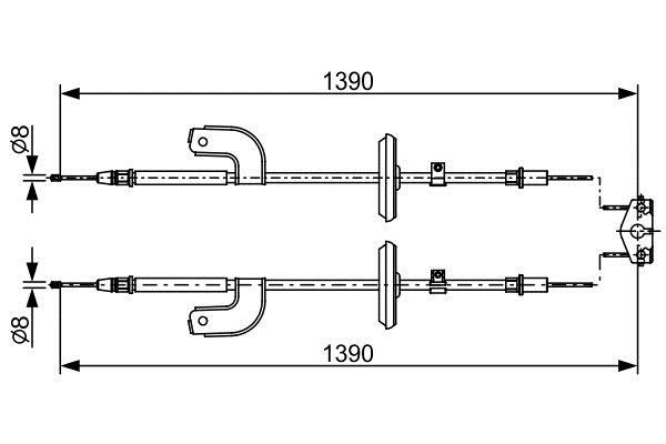 Bosch 1 987 482 459 Трос стояночного тормоза 1987482459: Отличная цена - Купить в Польше на 2407.PL!