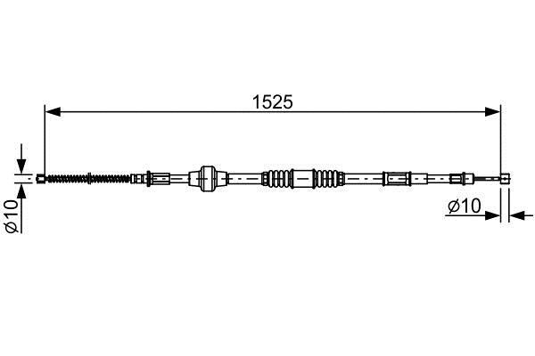 Bosch 1 987 482 534 Parking brake cable, right 1987482534: Buy near me in Poland at 2407.PL - Good price!