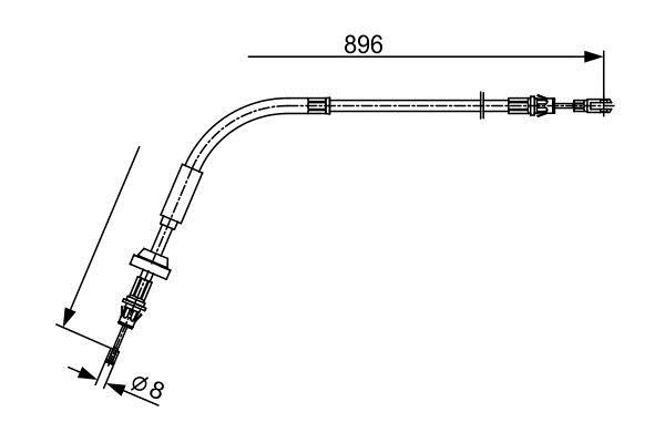 Bosch 1 987 482 543 Cable Pull, parking brake 1987482543: Buy near me in Poland at 2407.PL - Good price!