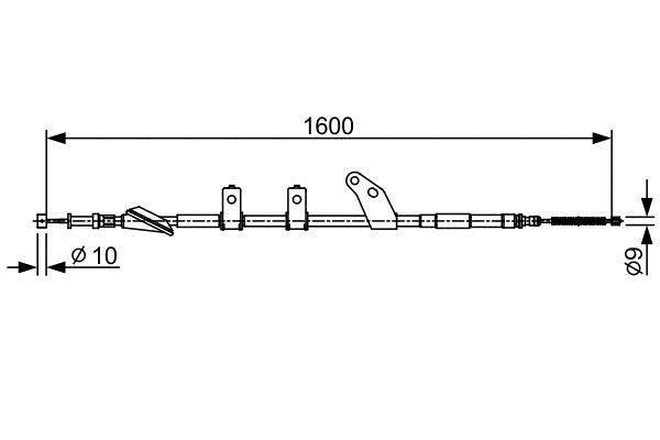 Bosch 1 987 482 574 Трос гальма стоянки, правий 1987482574: Приваблива ціна - Купити у Польщі на 2407.PL!