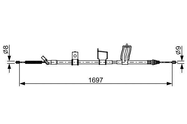 Bosch 1 987 482 628 Трос стояночного тормоза 1987482628: Отличная цена - Купить в Польше на 2407.PL!