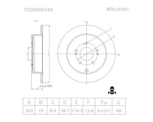 Bosch F 026 A09 349 Диск тормозной F026A09349: Отличная цена - Купить в Польше на 2407.PL!
