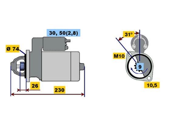 0001108206 Bosch Starter