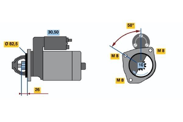 Bosch 0 001 110 005 Starter 0001110005: Buy near me in Poland at 2407.PL - Good price!