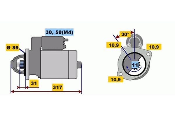 Bosch 0 001 231 007 Starter 0001231007: Buy near me in Poland at 2407.PL - Good price! 0001231007 Bosch Starter
