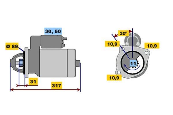 Bosch 0 001 231 023 Starter 0001231023: Buy near me in Poland at 2407.PL - Good price! 0001231023 Bosch Starter