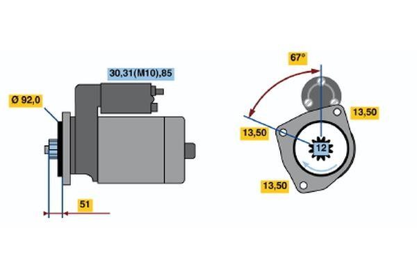 Bosch 0 001 330 007 Стартер 0001330007: Отличная цена - Купить в Польше на 2407.PL!