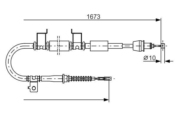 Bosch 1 987 482 362 Трос стояночного тормоза, правый 1987482362: Отличная цена - Купить в Польше на 2407.PL!