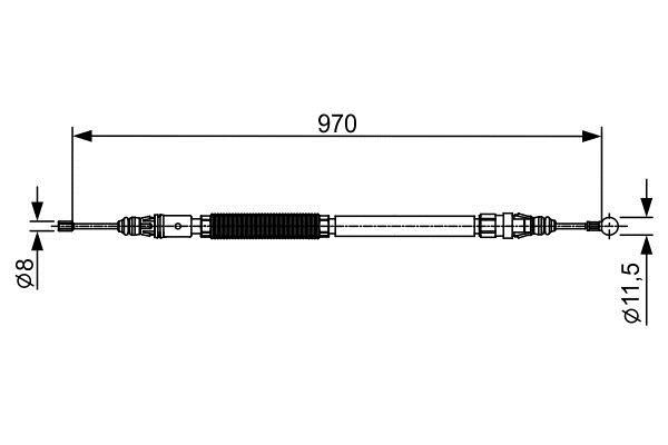 Bosch 1 987 482 429 Parking brake cable, right 1987482429: Buy near me in Poland at 2407.PL - Good price!
