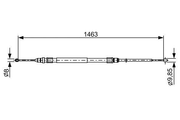 Bosch 1 987 482 492 Трос гальма стоянки 1987482492: Приваблива ціна - Купити у Польщі на 2407.PL!