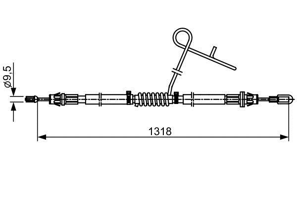 Bosch 1 987 482 559 Трос гальма стоянки, правий 1987482559: Приваблива ціна - Купити у Польщі на 2407.PL!