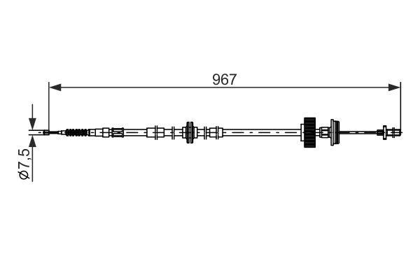 Bosch 1 987 482 794 Трос стояночного тормоза 1987482794: Отличная цена - Купить в Польше на 2407.PL!