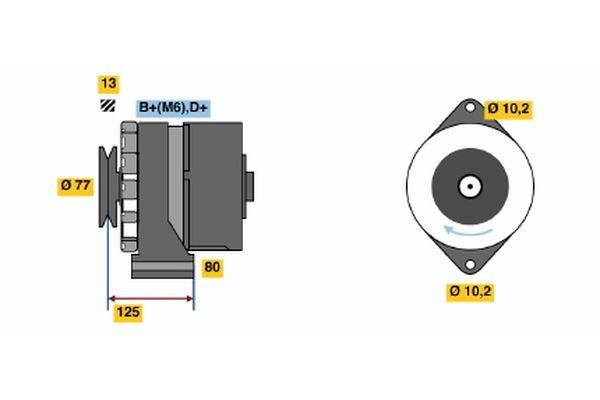 9120144101 Bosch Alternator
