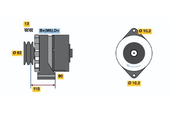 9120144102 Bosch Alternator