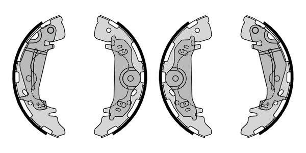 Bosch F 026 008 029 Brake shoe set F026008029: Buy near me at 2407.PL in Poland at an Affordable price!