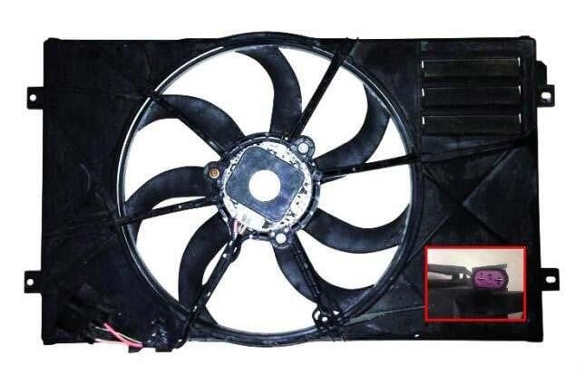 Car radiator fan Volkswagen Amarok: V15011920 Vemo Hub, engine cooling fan wheel