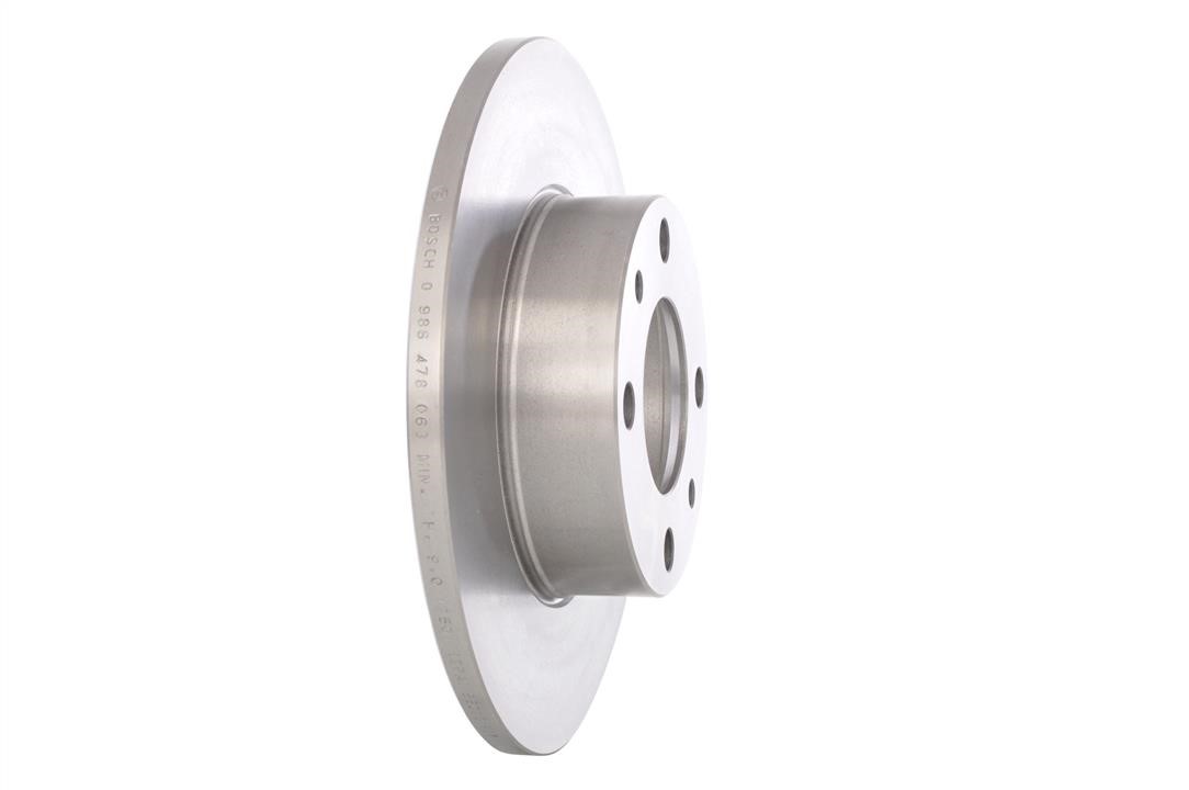 Unventilated front brake disc Bosch 0 986 478 063