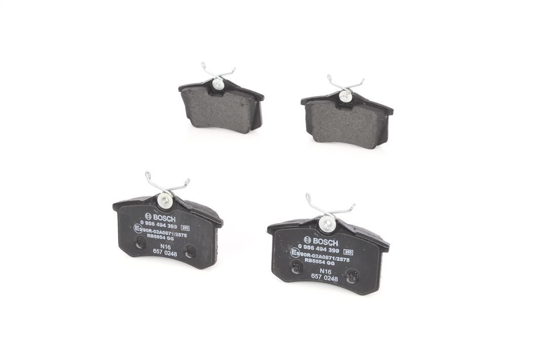 Rear brake pad set Bosch 0 986 494 399