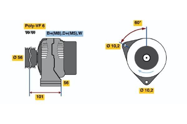 0123320041 Bosch Alternator