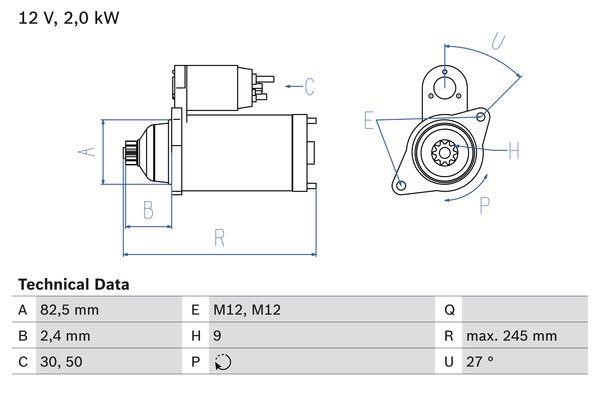 0986021220 Bosch Anlasser