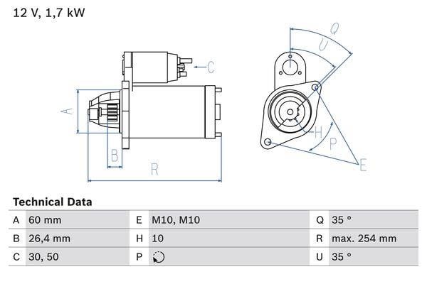 0986021330 Bosch Starter