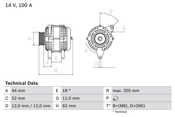 0986049231 Bosch Alternator
