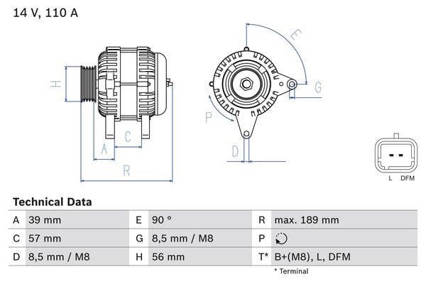 0986083440 Bosch Generator