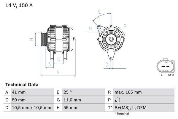 0986083760 Bosch Генератор
