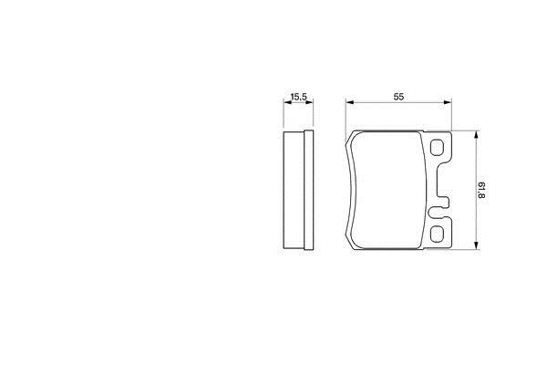 0986424358 Bosch Bremsbelagsatz