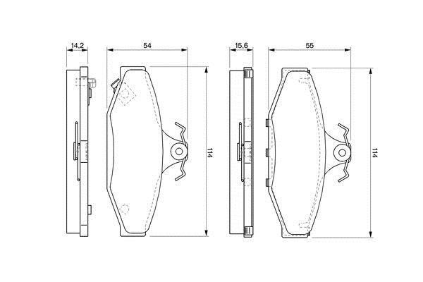 Bosch Brake pad set – price 115 PLN