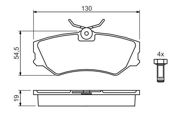 Bosch Brake pad set – price 125 PLN